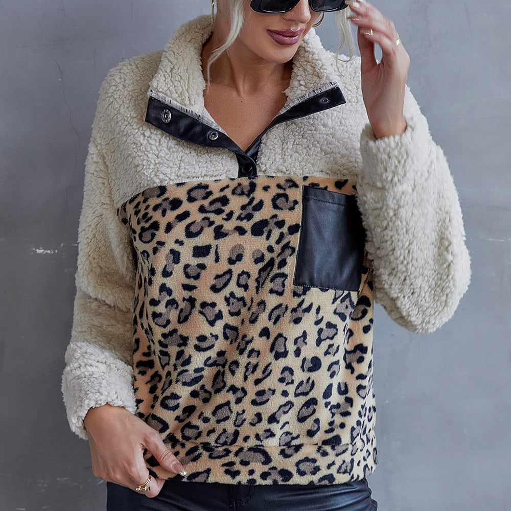 Damernas Mysigt Fleece-Ovan med Mockadetaljer Eva Jonsson-Eva Jonsson