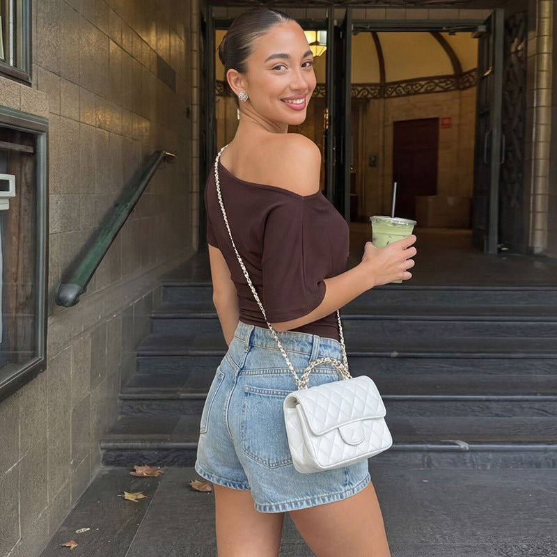 Damernas Offshoulder topp med snörning Mirla-Eva Jonsson