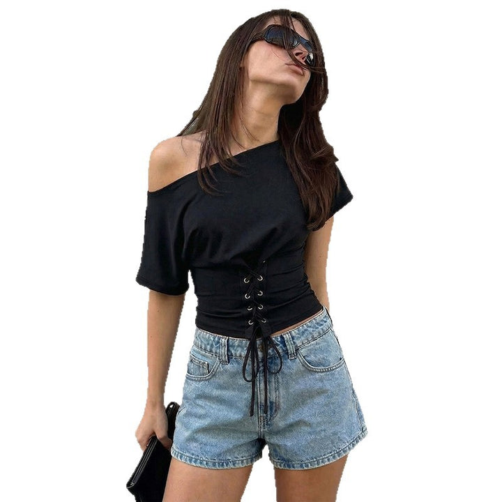 Damernas Offshoulder topp med snörning Mirla-Eva Jonsson