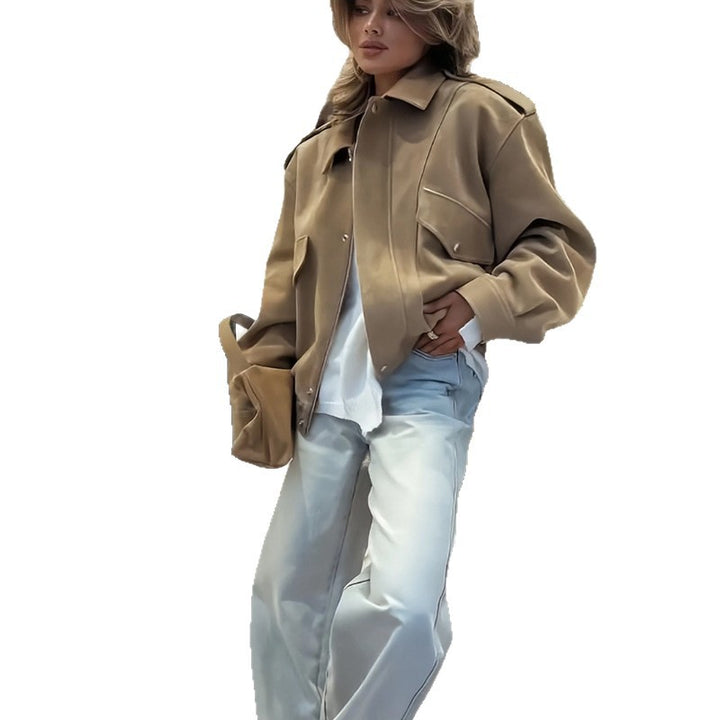Damernas Oversize Jacka med funktionella fickor och mjukt foder Mirla-Eva Jonsson