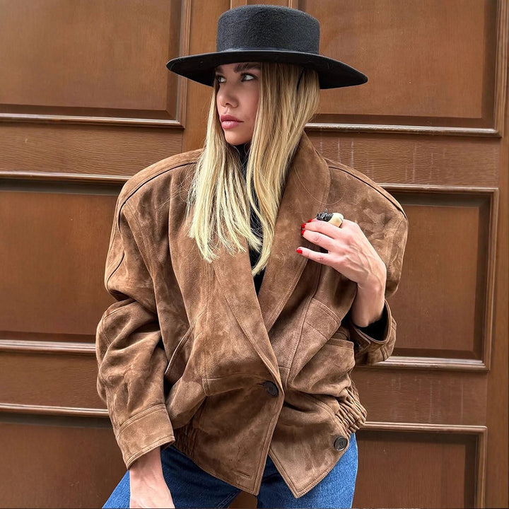 Damernas Oversize Mockajacka med modern skärning och praktiska fickor Mirla-Eva Jonsson
