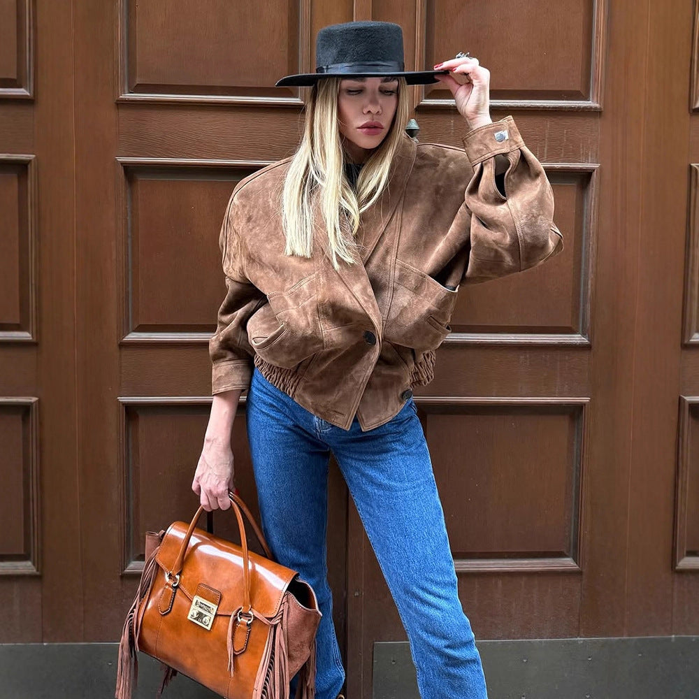 Damernas Oversize Mockajacka med modern skärning och praktiska fickor Mirla-Eva Jonsson