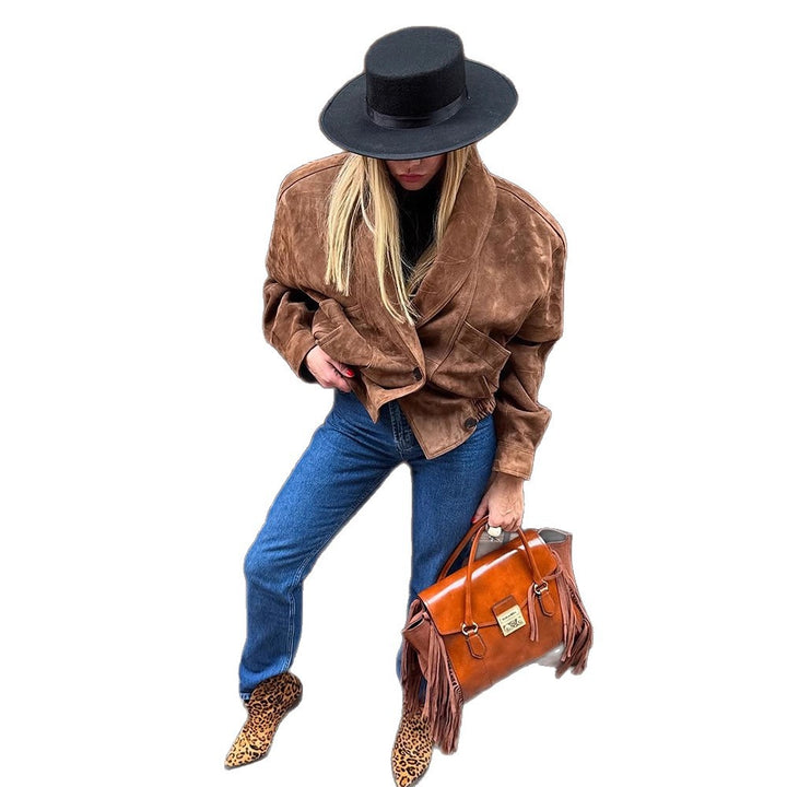 Damernas Oversize Mockajacka med modern skärning och praktiska fickor Mirla-Eva Jonsson