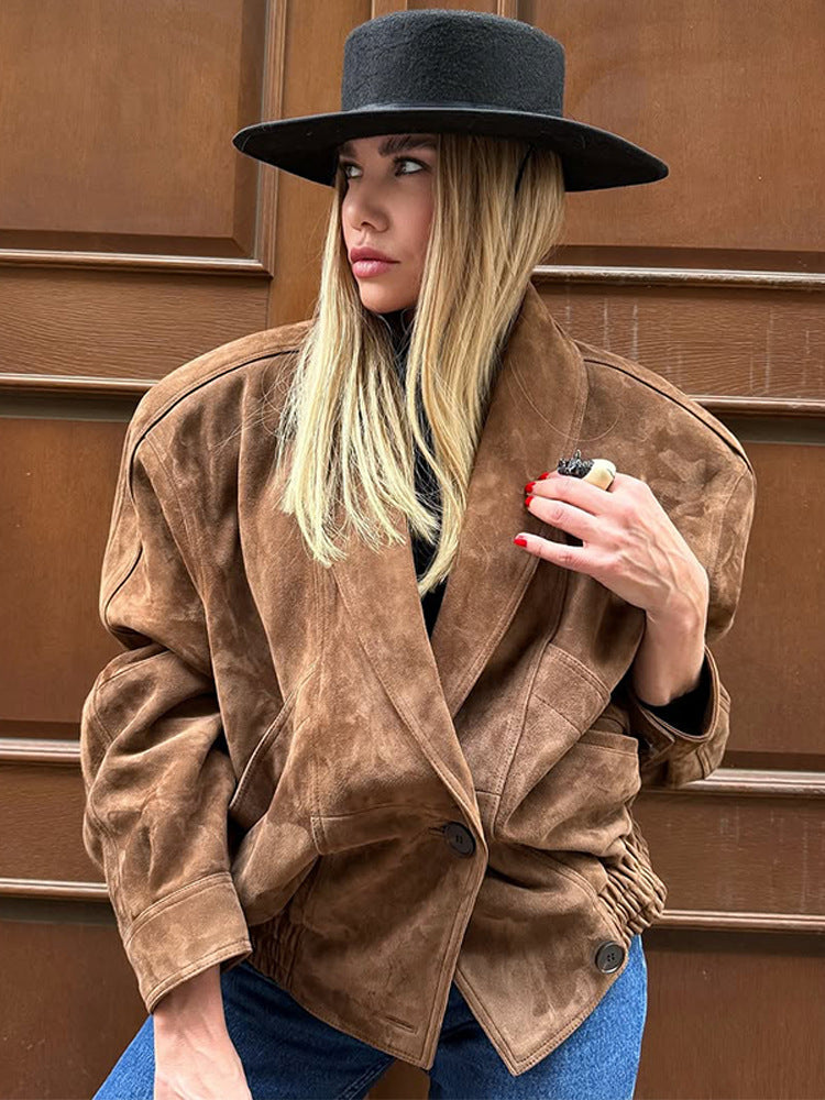 Damernas Oversize Mockajacka med modern skärning och praktiska fickor Mirla-Eva Jonsson