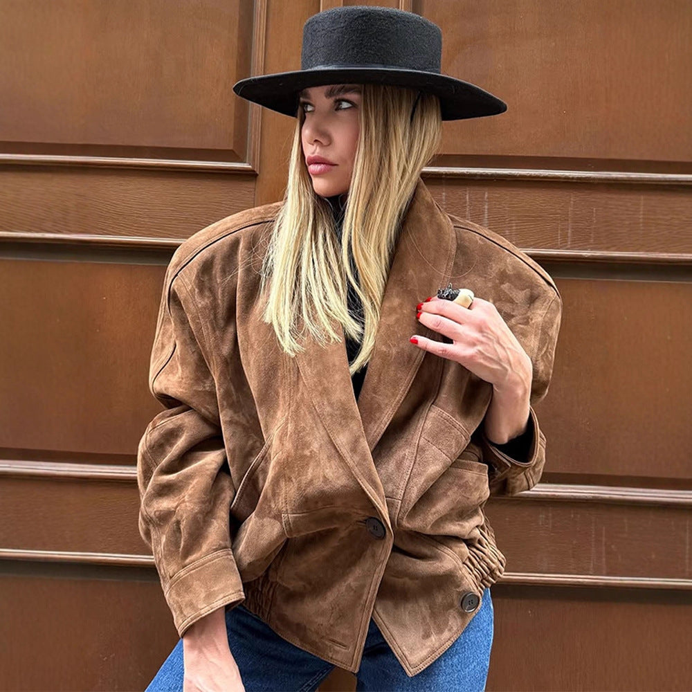 Damernas Oversize Mockajacka med modern skärning och praktiska fickor Mirla-Eva Jonsson