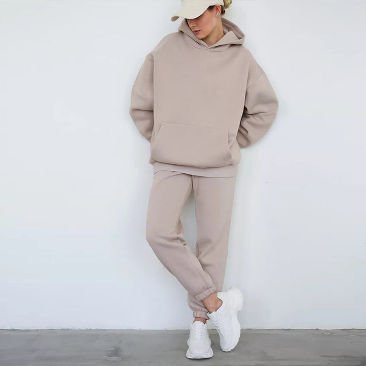 Damernas Oversized Hoodie Sweatset med praktiska fickor Mirla-Eva Jonsson