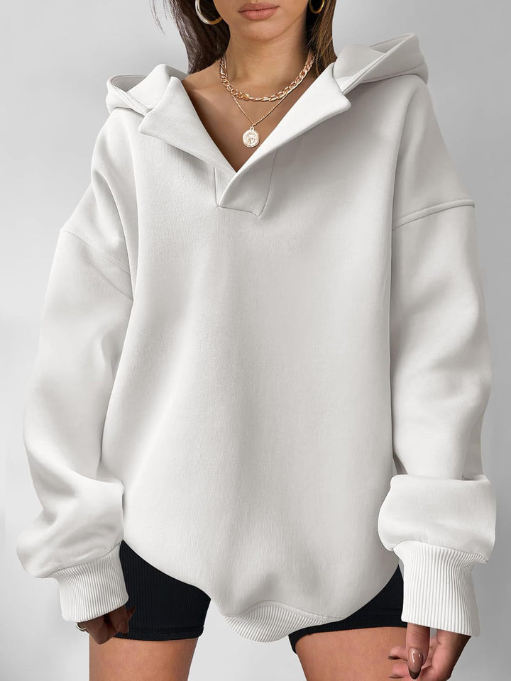 Damernas Oversized Hoodie med halvdragkedja Mirla-Eva Jonsson