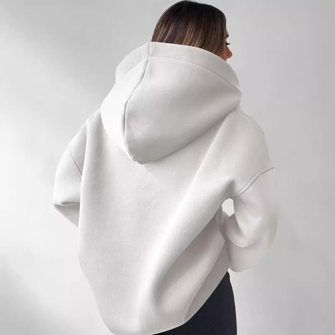 Damernas Oversized Hoodie med halvdragkedja Mirla-Eva Jonsson