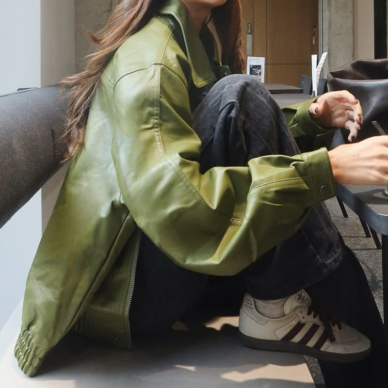 Damernas Oversized Konstläderjacka med modern passform Mirla-Eva Jonsson