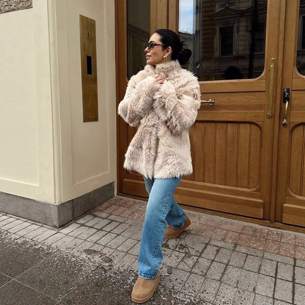 Damernas Oversized Konstpälsjacka Eva Jonsson-Eva Jonsson