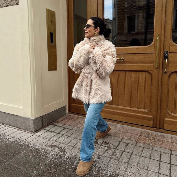 Damernas Oversized Konstpälsjacka Eva Jonsson-Eva Jonsson