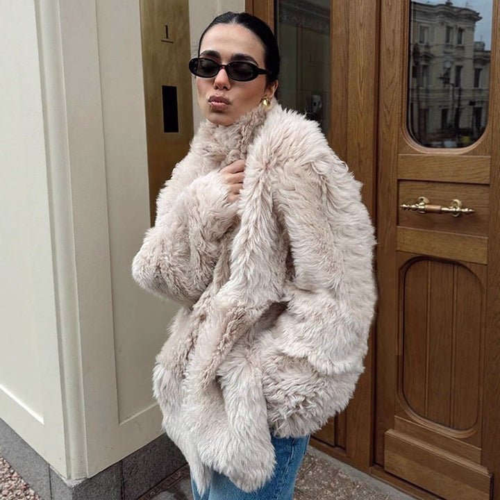 Damernas Oversized Konstpälsjacka Eva Jonsson-Eva Jonsson