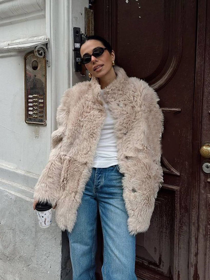 Damernas Oversized Konstpälsjacka Eva Jonsson-Eva Jonsson