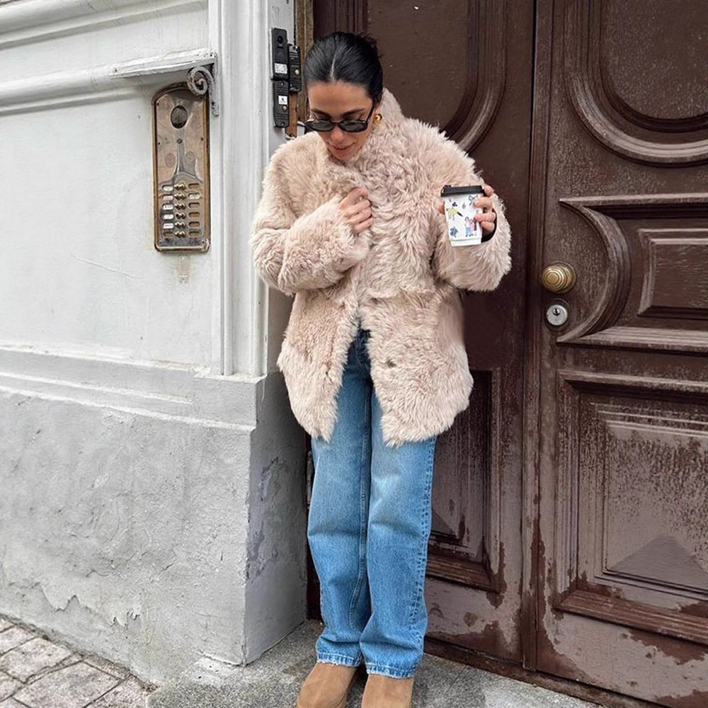 Damernas Oversized Konstpälsjacka Eva Jonsson-Eva Jonsson