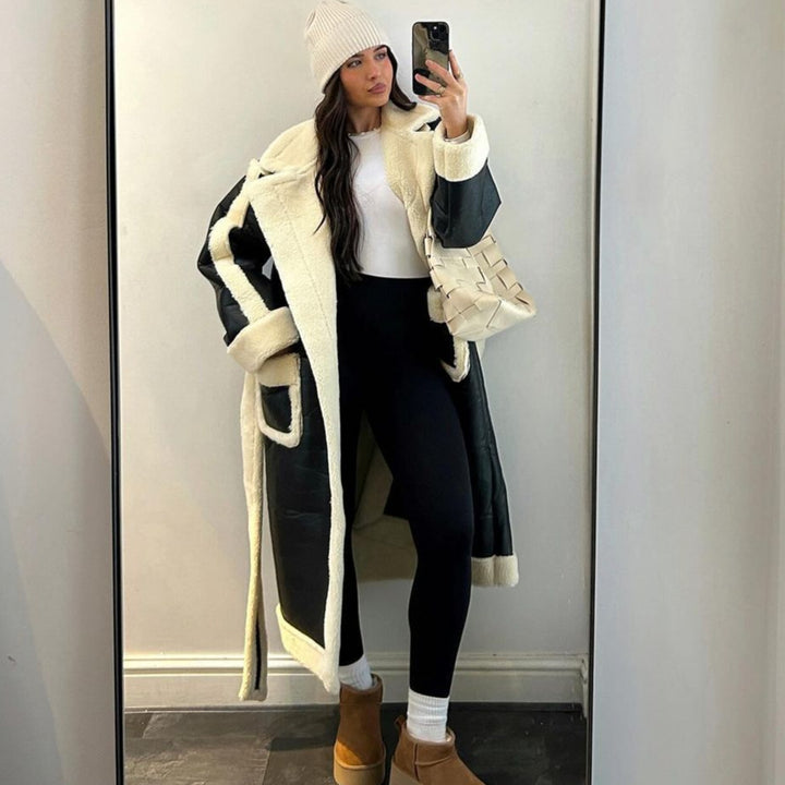 Damernas Oversized Konstpälsjacka med fickor och elegant snitt Mirla-Eva Jonsson