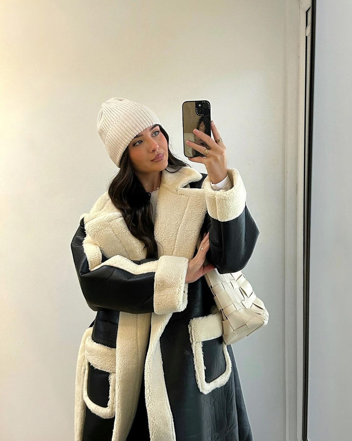Damernas Oversized Konstpälsjacka med fickor och elegant snitt Mirla-Eva Jonsson