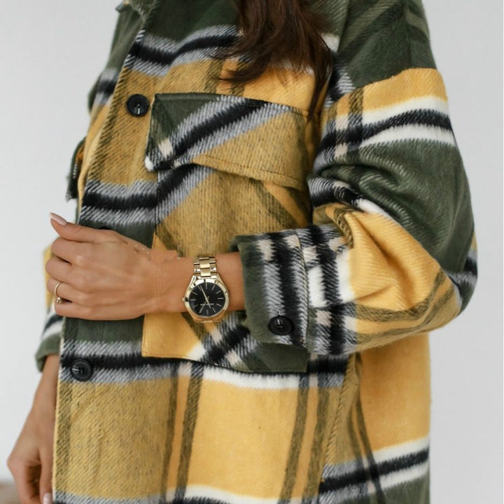Damernas Oversized Rutigt Flanelljacka Mirla-Eva Jonsson