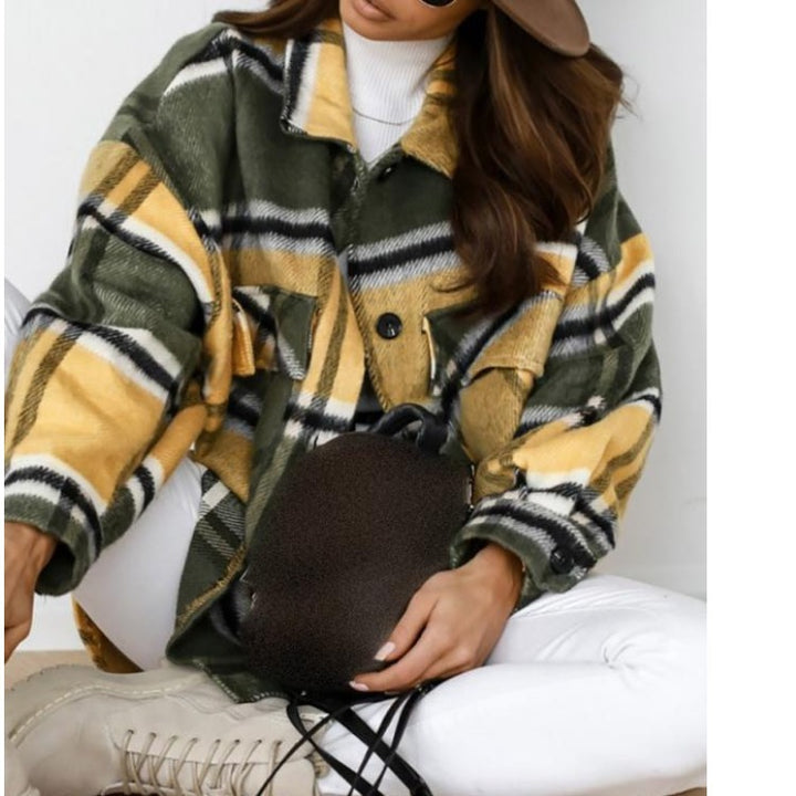 Damernas Oversized Rutigt Flanelljacka Mirla-Eva Jonsson