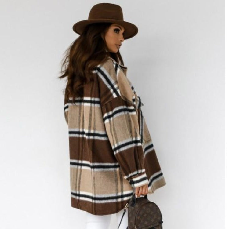 Damernas Oversized Rutigt Flanelljacka Mirla-Eva Jonsson