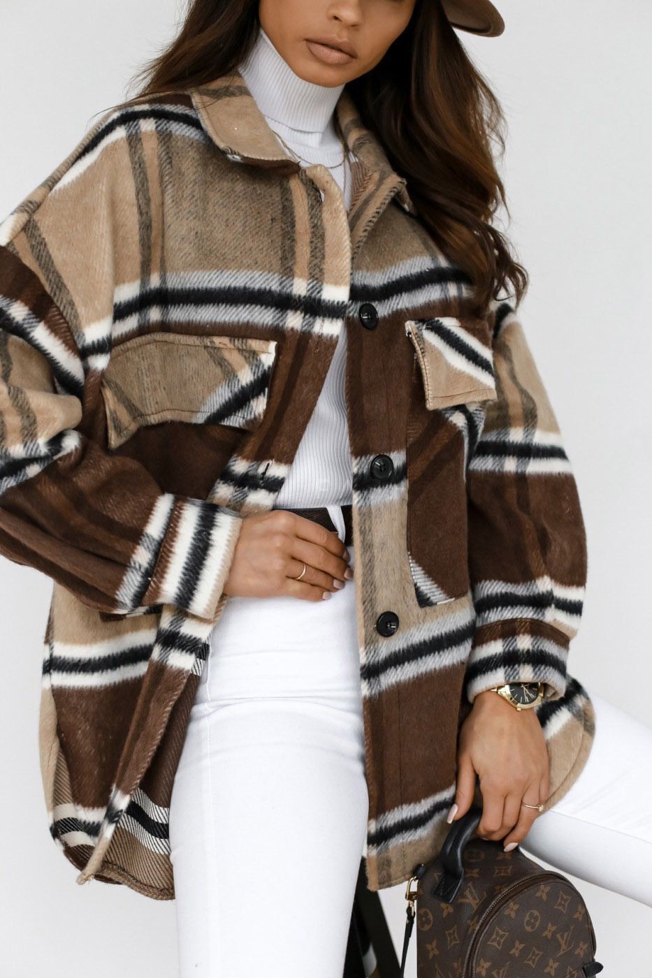 Damernas Oversized Rutigt Flanelljacka Mirla-Eva Jonsson