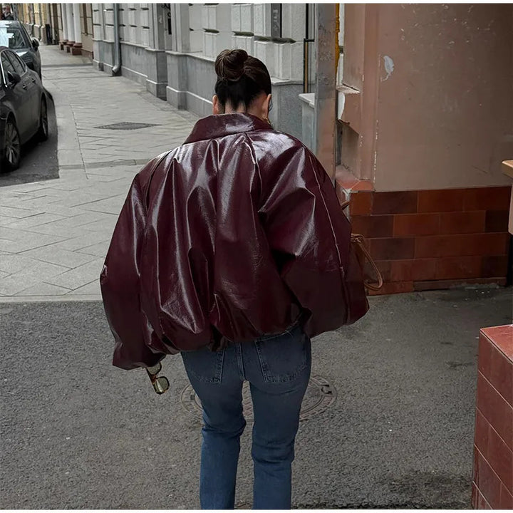 Damernas Oversized Skinnjacka Mirla-Eva Jonsson