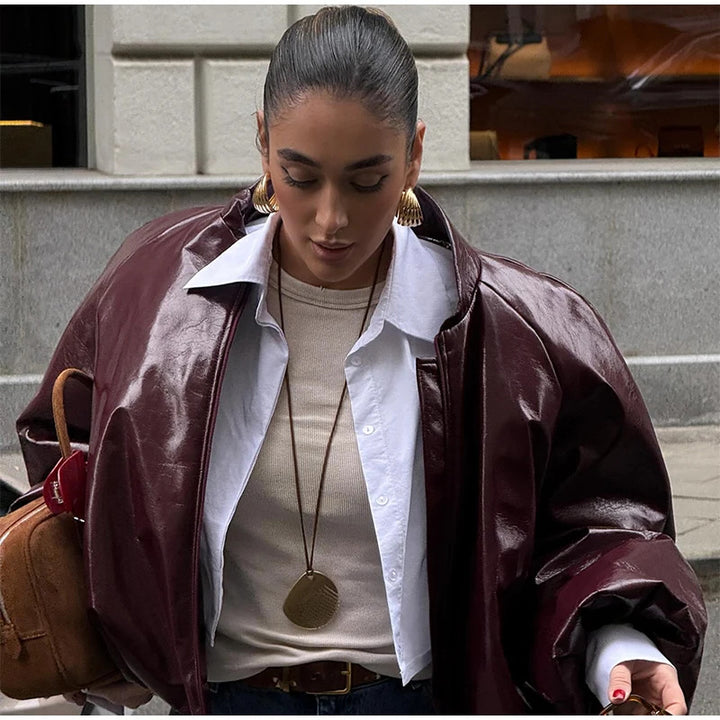 Damernas Oversized Skinnjacka Mirla-Eva Jonsson