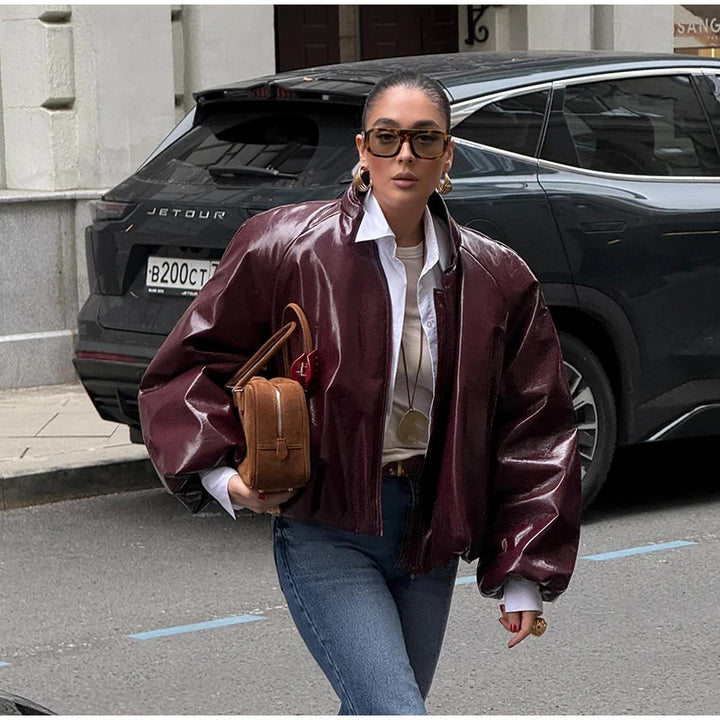 Damernas Oversized Skinnjacka Mirla-Eva Jonsson