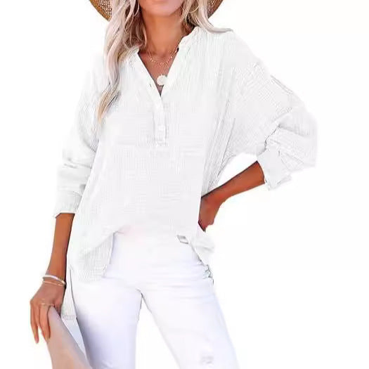 Damernas Oversized Skjortblus med Knappslå Mirla-Eva Jonsson