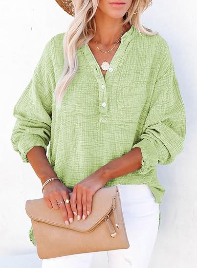Damernas Oversized Skjortblus med Knappslå Mirla-Eva Jonsson