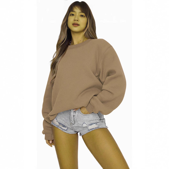 Damernas Oversized Sweatshirt med avslappnad passform och mjuka ärmar Mirla-Eva Jonsson