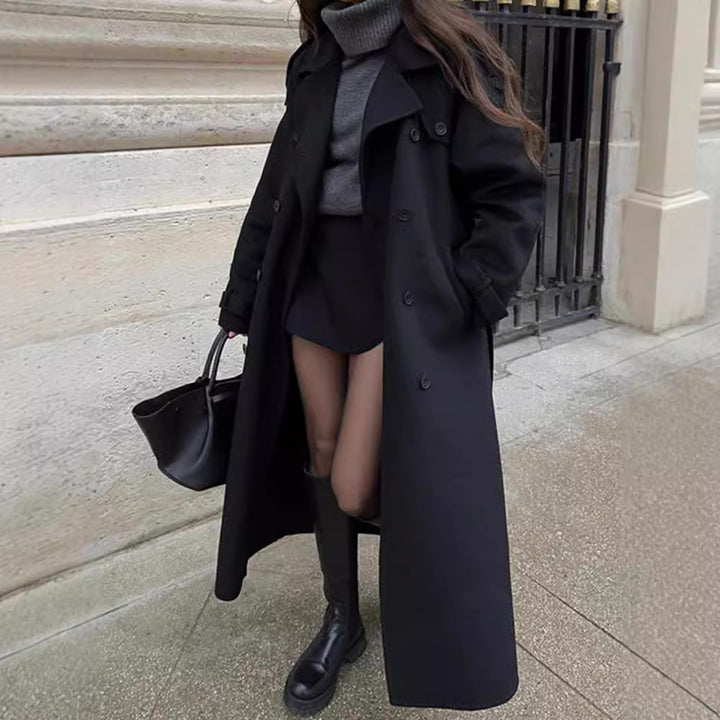 Damernas Oversized Trenchcoat i mjukt ullblandning Mirla-Eva Jonsson