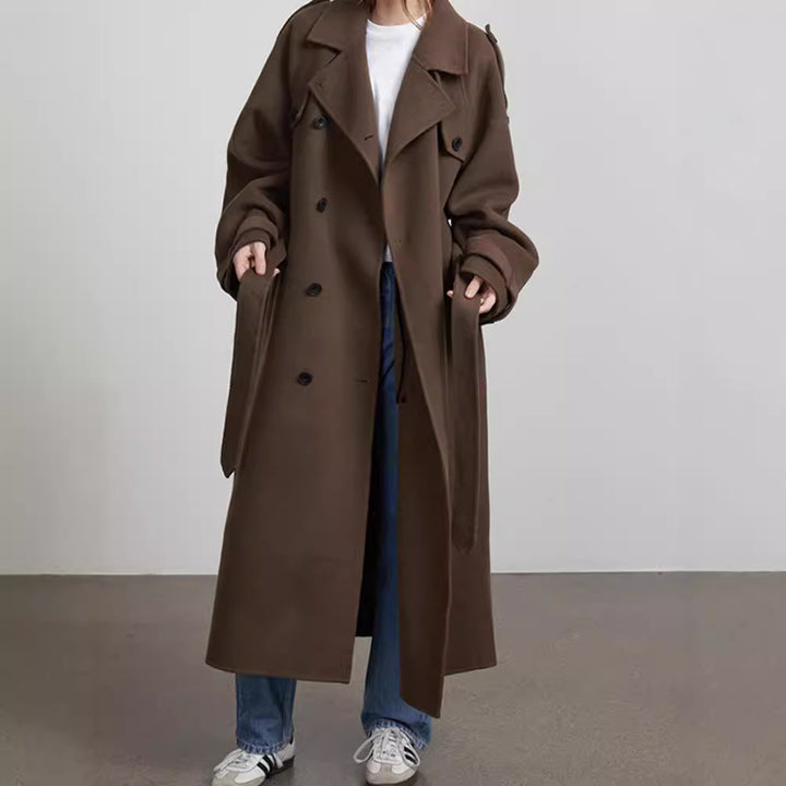 Damernas Oversized Trenchcoat i mjukt ullblandning Mirla-Eva Jonsson