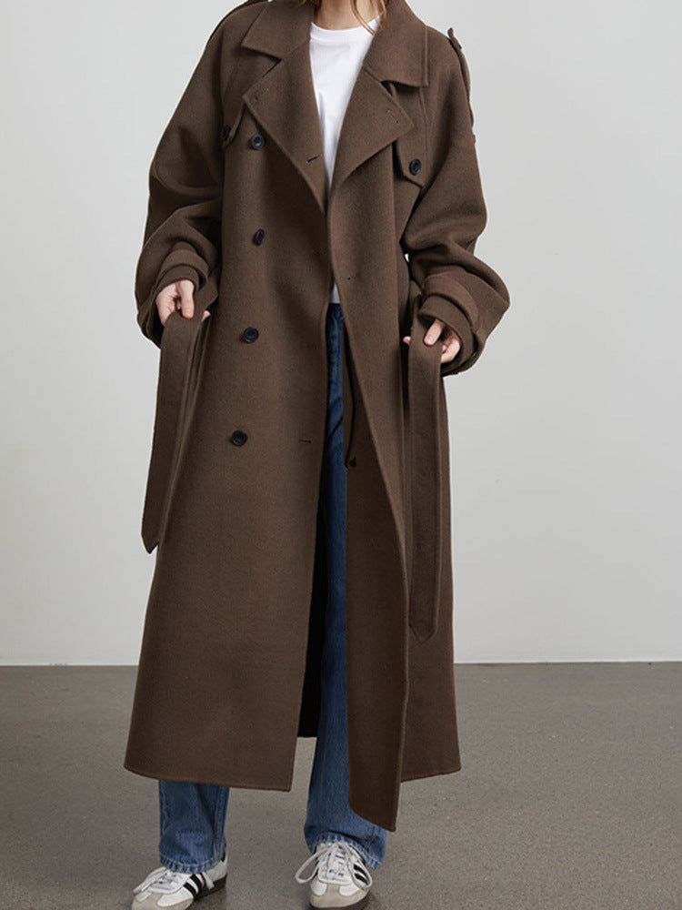 Damernas Oversized Trenchcoat i mjukt ullblandning Mirla-Eva Jonsson