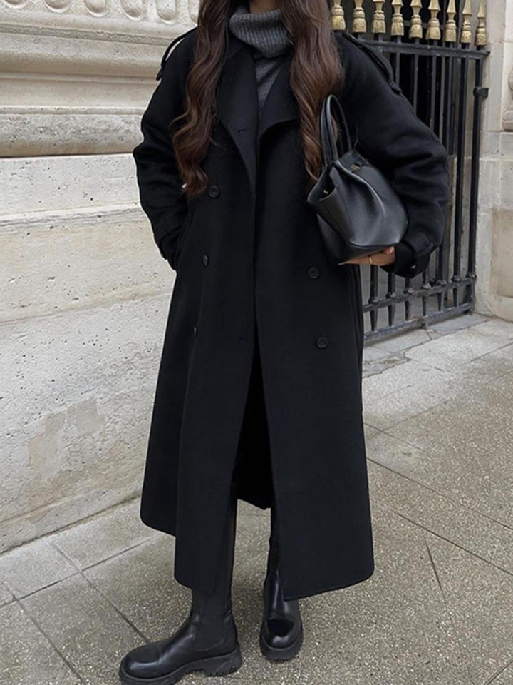 Damernas Oversized Trenchcoat i mjukt ullblandning Mirla-Eva Jonsson