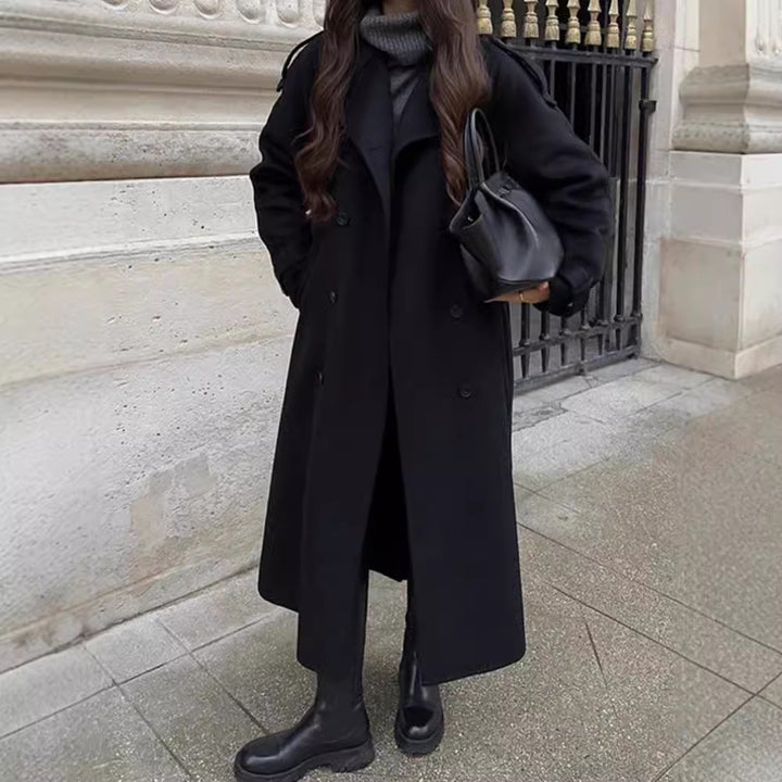 Damernas Oversized Trenchcoat i mjukt ullblandning Mirla-Eva Jonsson