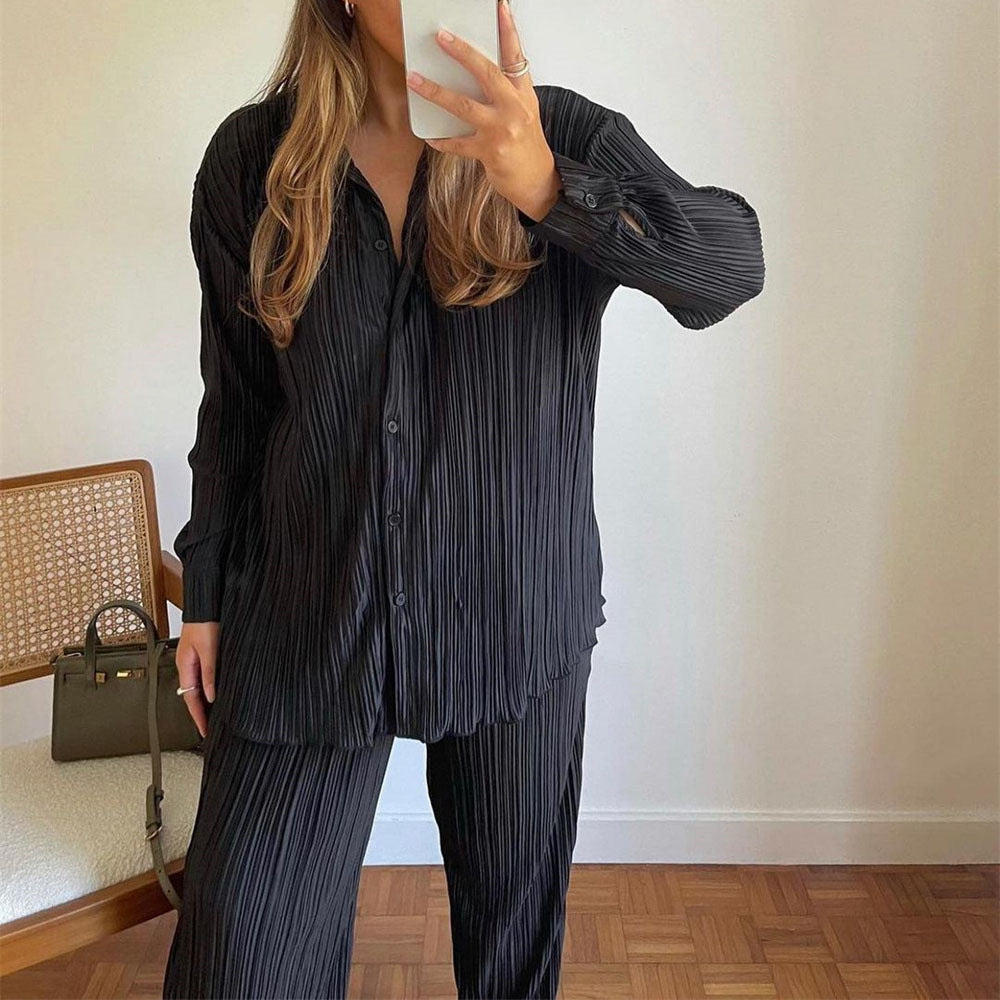 Damernas Plisserad Blus med elegant skärning och lös passform Mirla-Eva Jonsson
