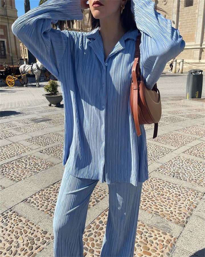 Damernas Plisserad Blus med elegant skärning och lös passform Mirla-Eva Jonsson