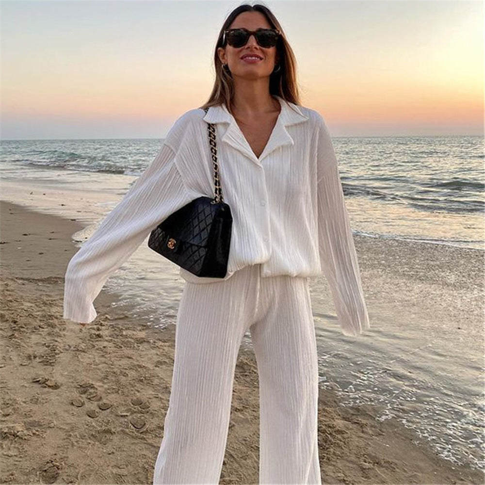 Damernas Plisserad Blus med elegant skärning och lös passform Mirla-Eva Jonsson