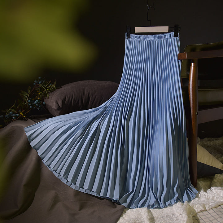 Damernas Plisserad Midi-Kjol med elastisk midja och elegant fall Eva Jonsson-Eva Jonsson