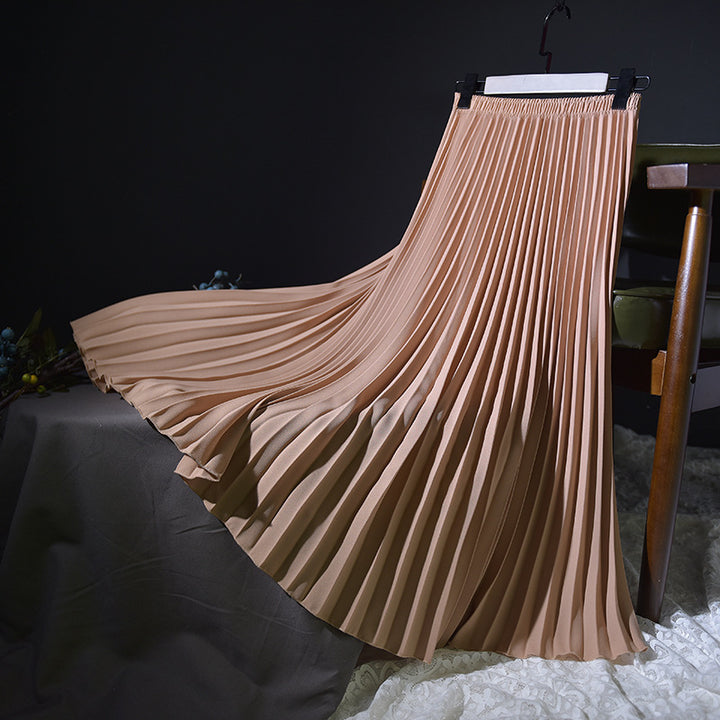 Damernas Plisserad Midi-Kjol med elastisk midja och elegant fall Eva Jonsson-Eva Jonsson
