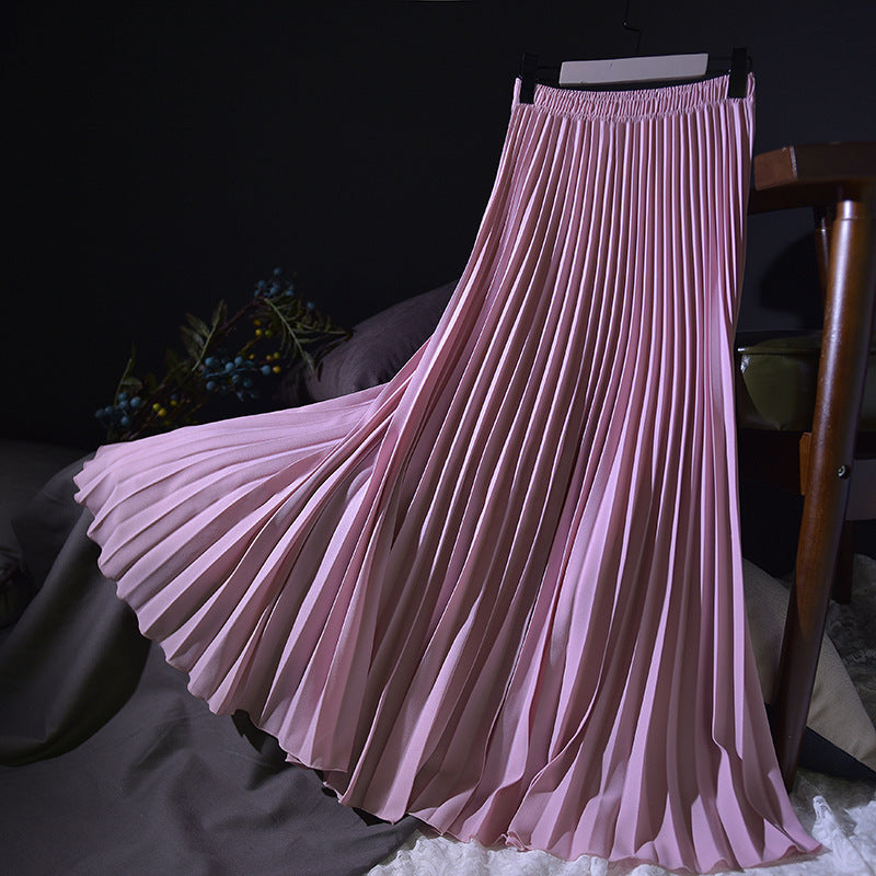 Damernas Plisserad Midi-Kjol med elastisk midja och elegant fall Eva Jonsson-Eva Jonsson