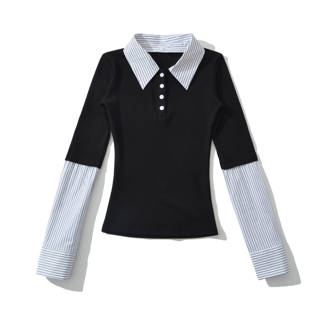 Damernas Poloshirt med kontrasterande skjortkrage Mirla-Eva Jonsson