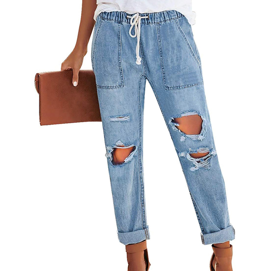 Damernas Relaxed Fit Jeans med moderna revor Mirla-Eva Jonsson