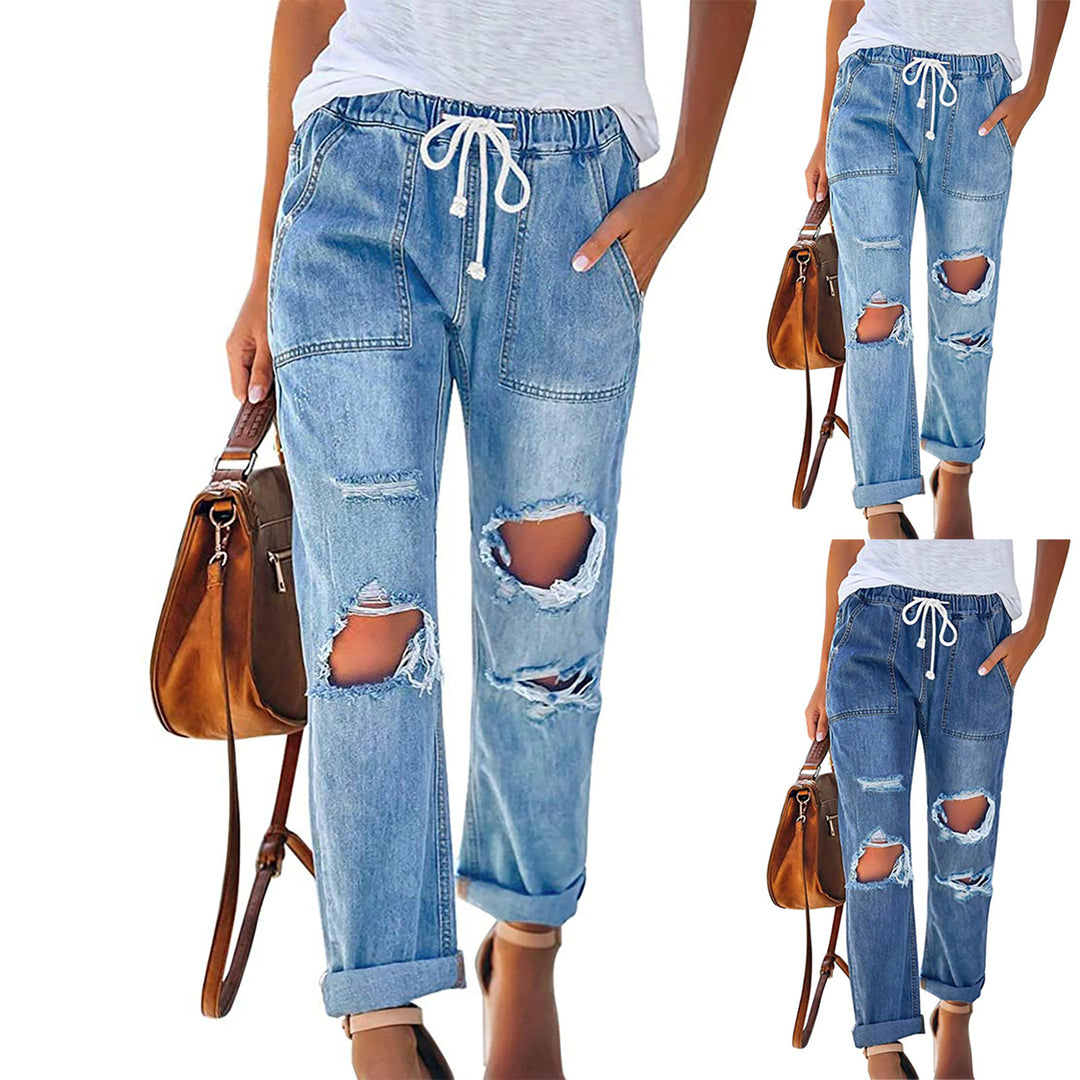 Damernas Relaxed Fit Jeans med moderna revor Mirla-Eva Jonsson