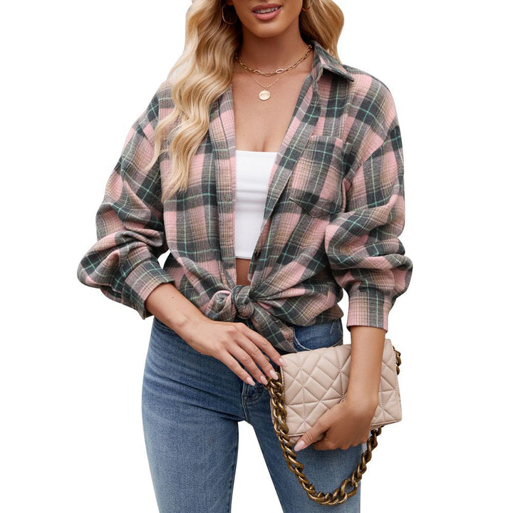 Damernas Rutiga Oversized Skjortblus Mirla-Eva Jonsson