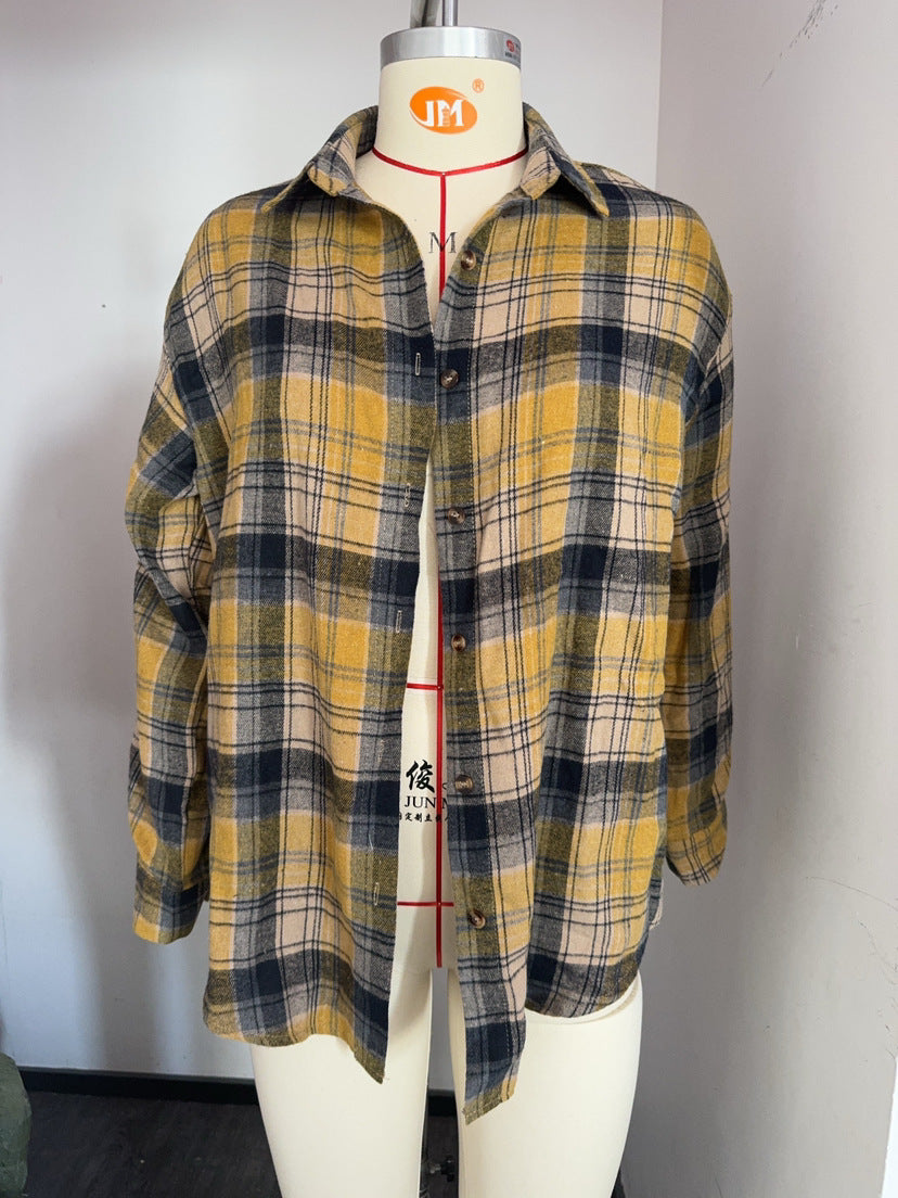 Damernas Rutiga Oversized Skjortblus Mirla-Eva Jonsson