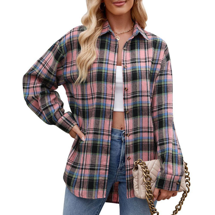 Damernas Rutiga Oversized Skjortblus Mirla-Eva Jonsson