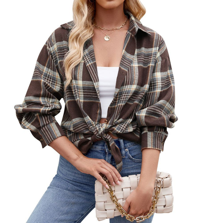 Damernas Rutiga Oversized Skjortblus Mirla-Eva Jonsson