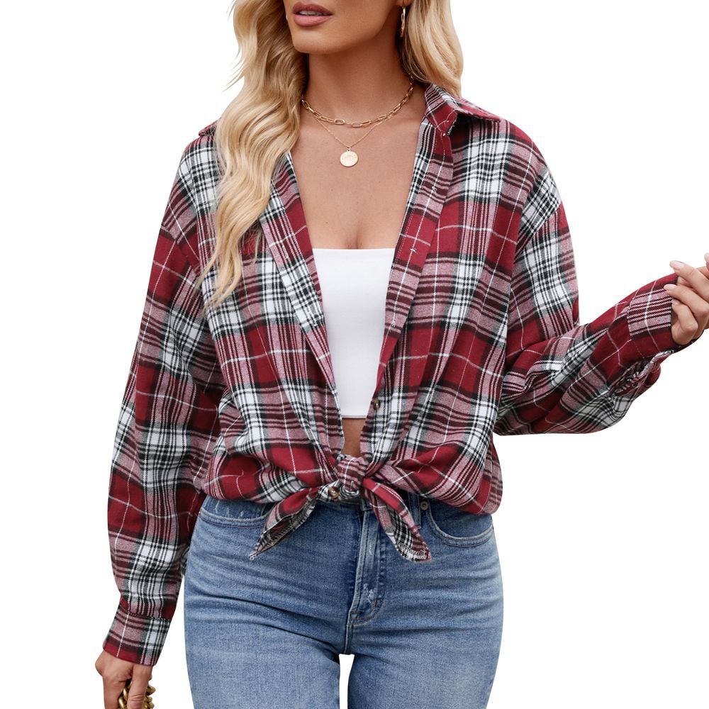 Damernas Rutiga Oversized Skjortblus Mirla-Eva Jonsson