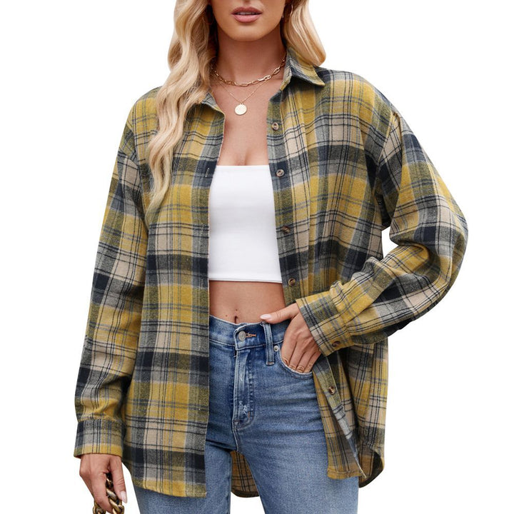 Damernas Rutiga Oversized Skjortblus Mirla-Eva Jonsson